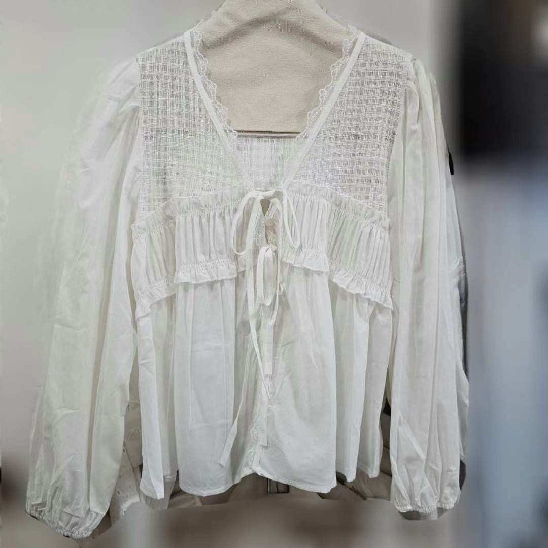 MARCIA-마샤-OT直郵韓國代購㊣女裝新品人氣休閑襯衫蕾絲衫MARCIA襯衫/蕾絲衫