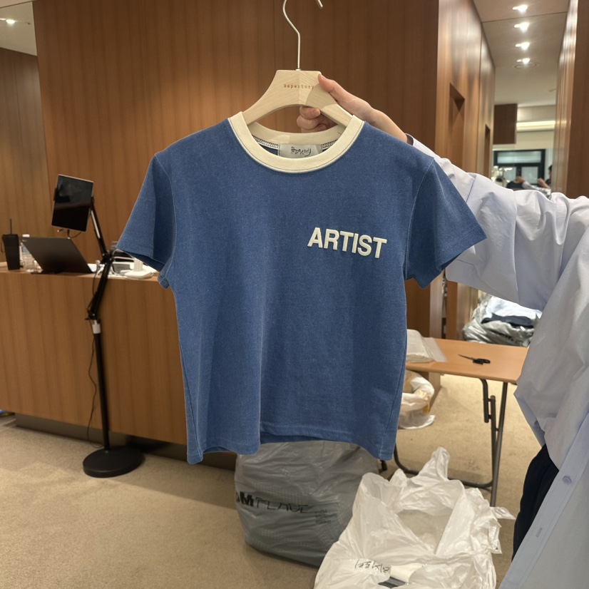 REPERTORY韓國直郵女士新品熱賣人氣時尚真品休閑25春夏T恤REPERTORYT恤圖色1