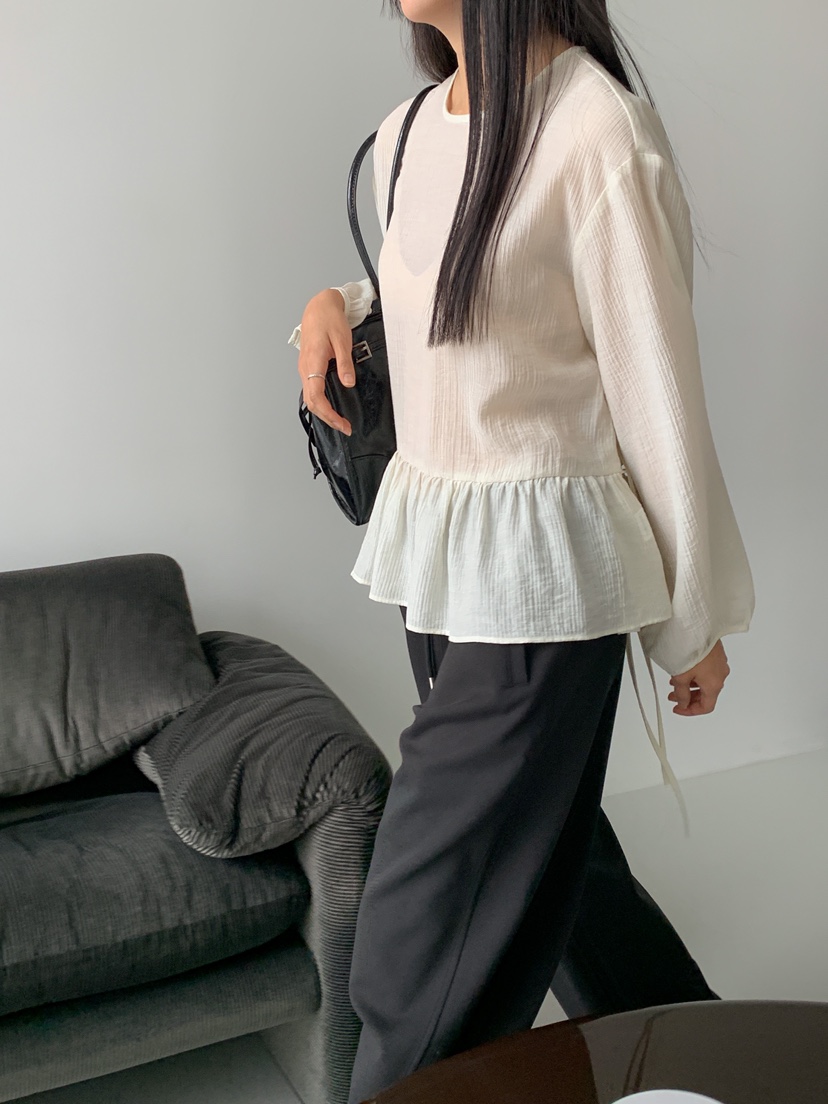 GOYOU東大門直郵女士新品職業人氣25春夏推薦休閑襯衫蕾絲衫WATER MELON襯衫/蕾絲衫