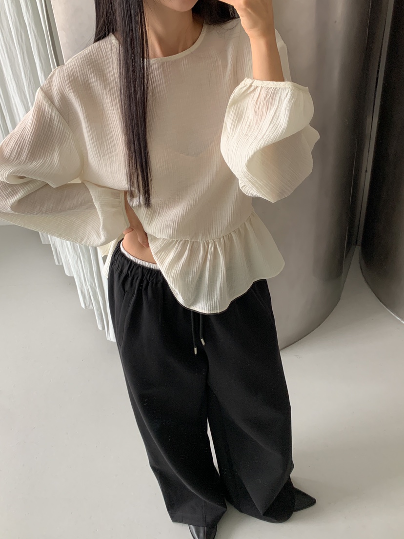 GOYOU東大門直郵女士新品職業人氣25春夏推薦休閑襯衫蕾絲衫WATER MELON襯衫/蕾絲衫