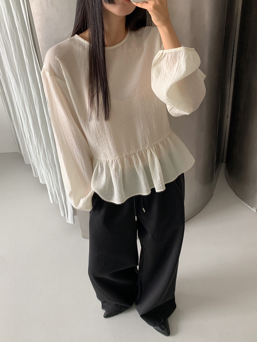 GOYOU東大門直郵女士新品職業人氣25春夏推薦休閑襯衫蕾絲衫WATER MELON襯衫/蕾絲衫