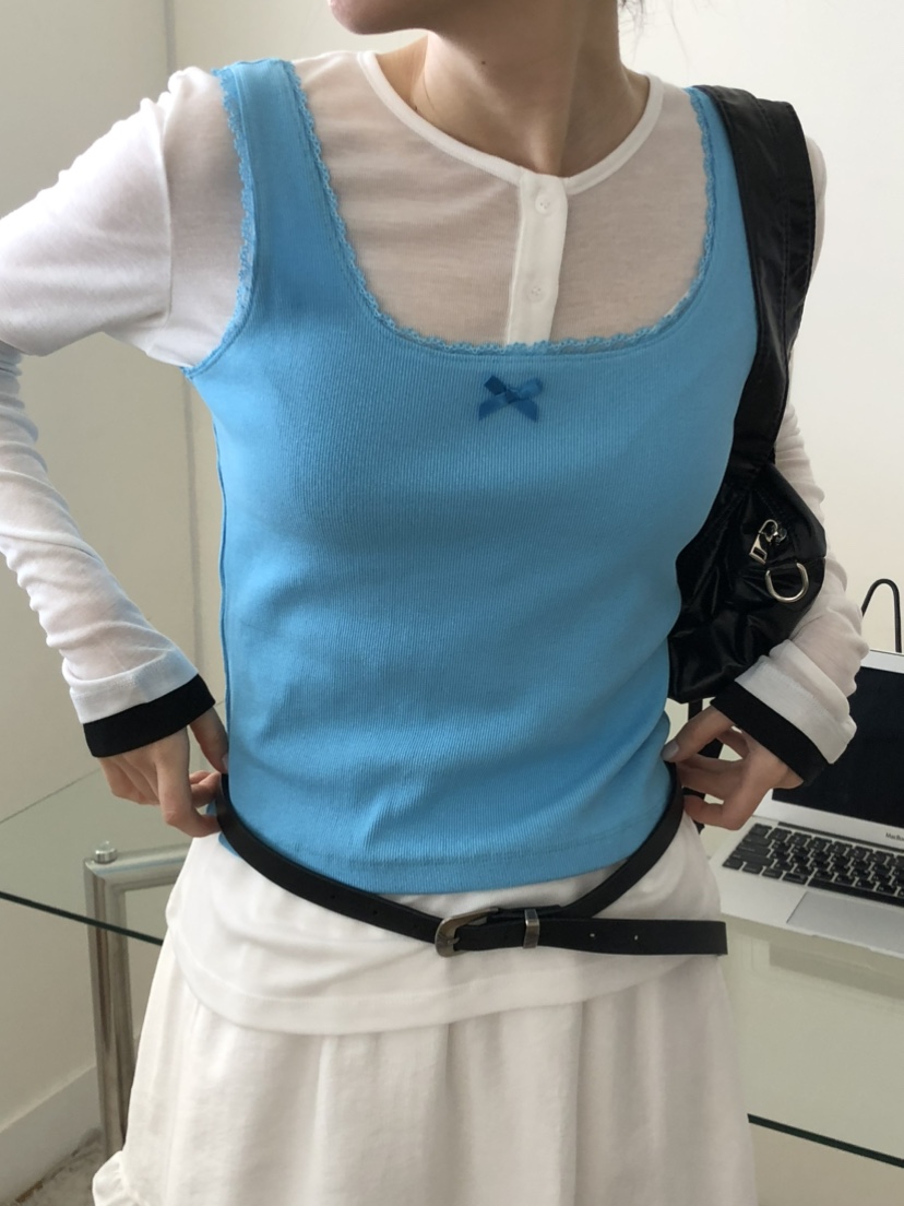 FOSET韓國直郵女裝新品人氣休閑熱賣職業25春夏時尚吊帶背心FOSET吊帶/背心