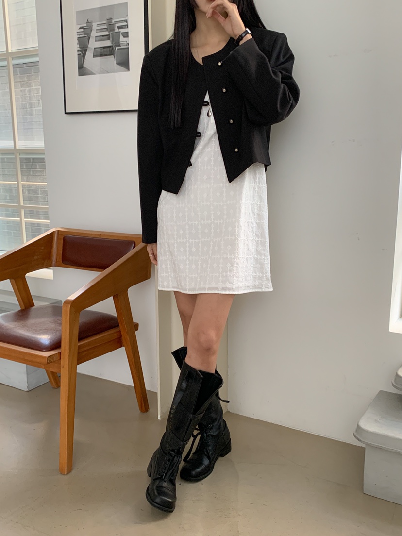 GOYOU韓國直郵女裝新品25春夏職業推薦真品休閑熱賣連衣裙刺繡de goyou連衣裙