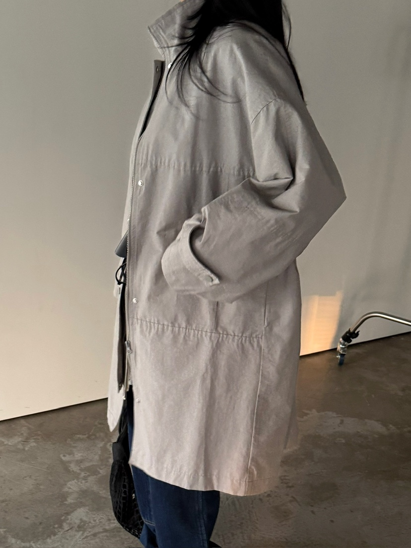 JADEMARKET韓國代購女裝新款職業推薦真品時尚25春夏長款風衣JADE MARKET長款風衣