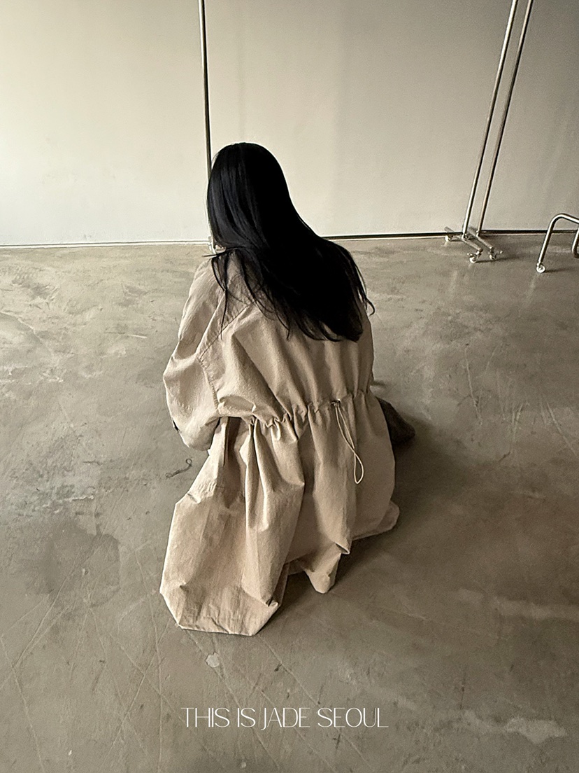 JADEMARKET韓國代購女裝新款職業推薦真品時尚25春夏長款風衣JADE MARKET長款風衣