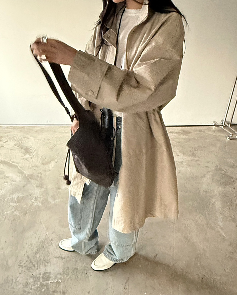 JADEMARKET韓國代購女裝新款職業推薦真品時尚25春夏長款風衣JADE MARKET長款風衣