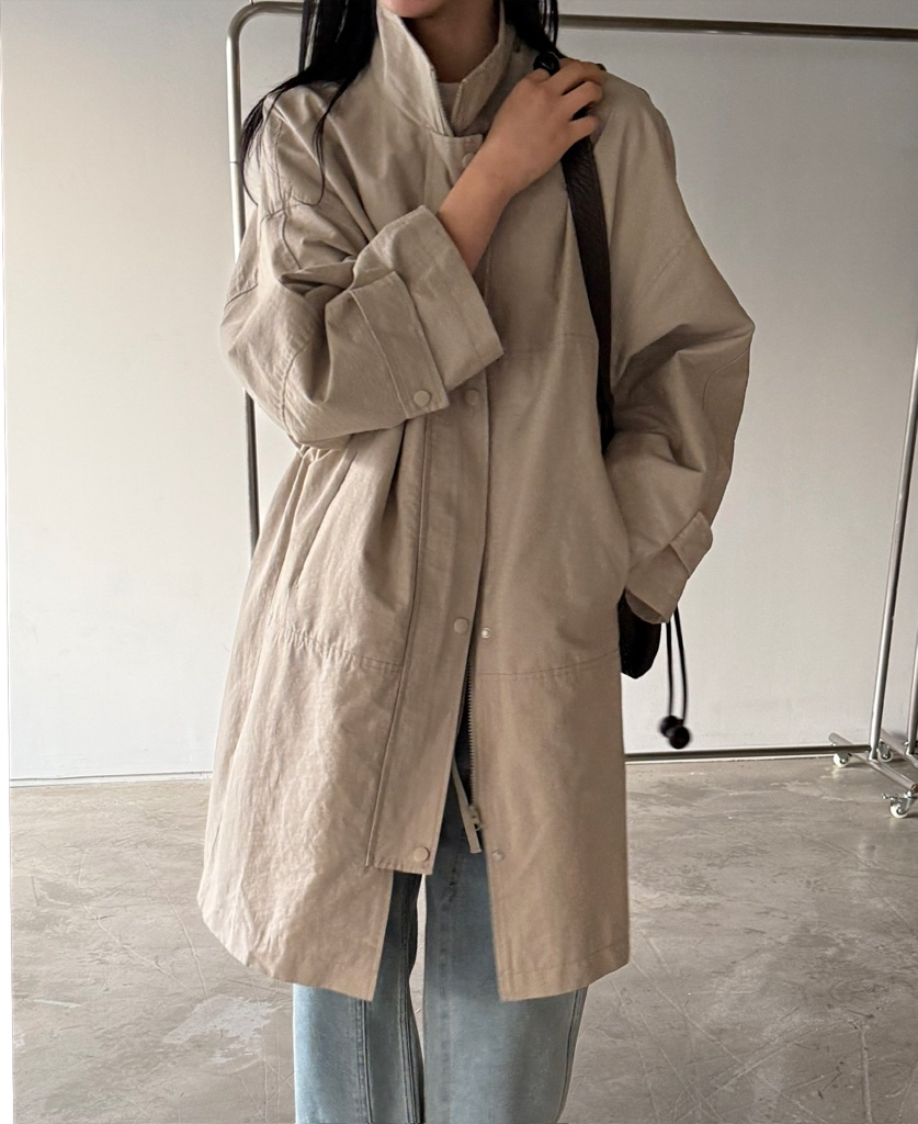 JADEMARKET韓國代購女裝新款職業推薦真品時尚25春夏長款風衣JADE MARKET長款風衣