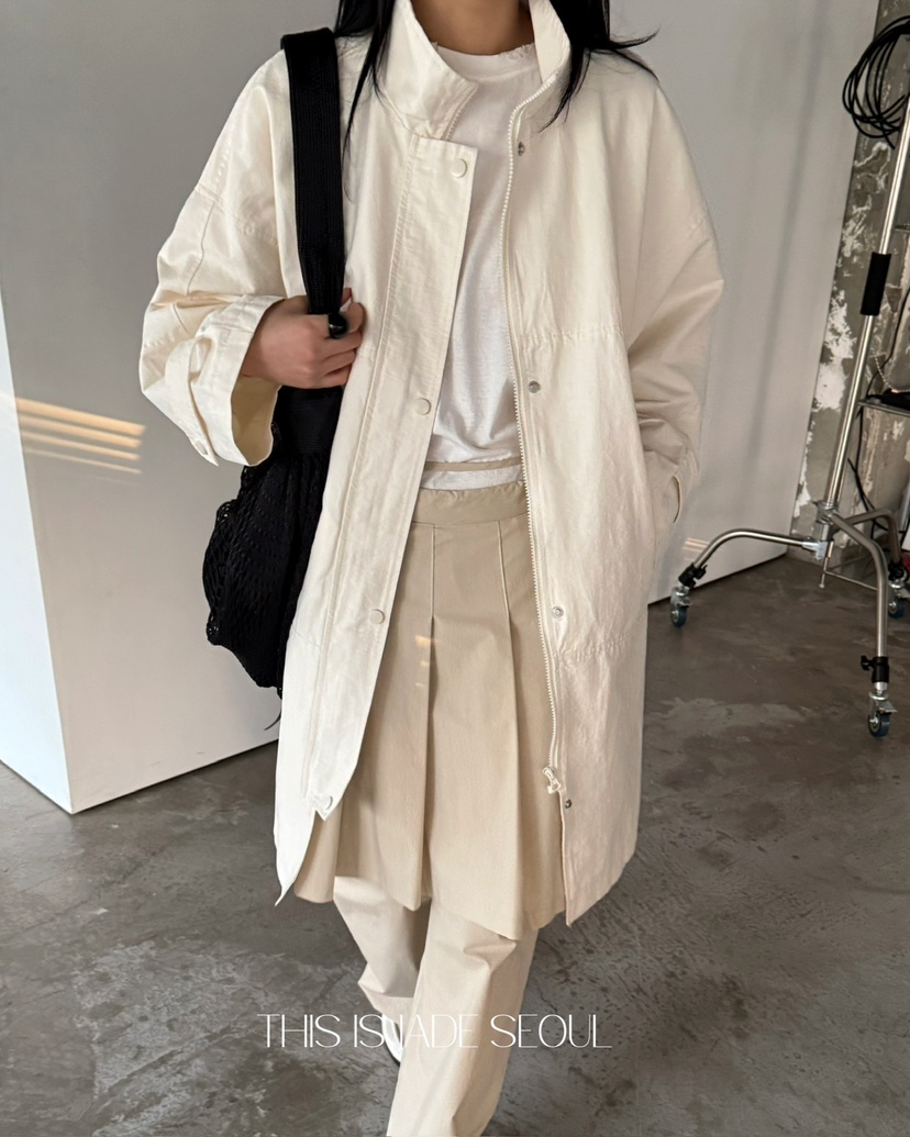 JADEMARKET韓國代購女裝新款職業推薦真品時尚25春夏長款風衣JADE MARKET長款風衣圖色1