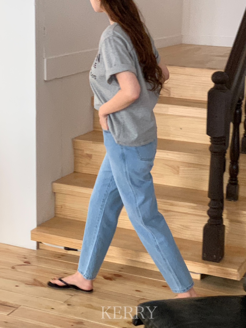 KERRY韓國直郵女士新款熱賣真品25春夏職業推薦時尚休閑牛仔褲KERRY牛仔褲