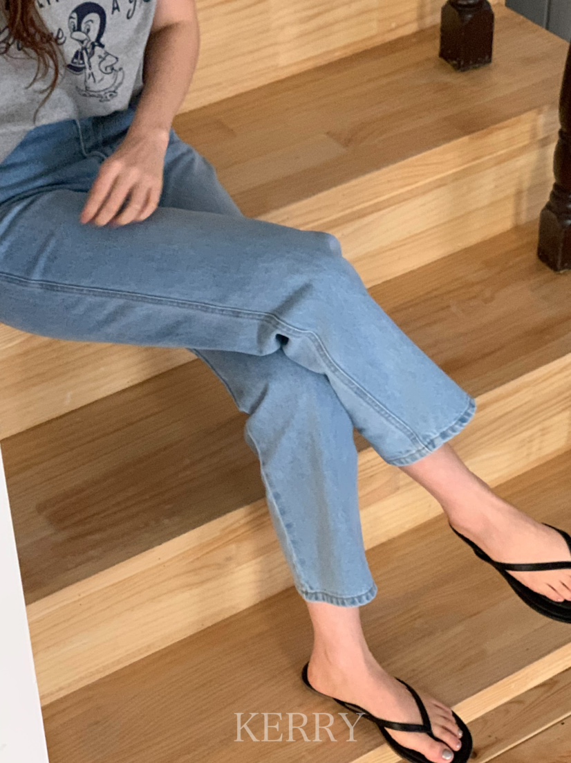 KERRY韓國直郵女士新款熱賣真品25春夏職業推薦時尚休閑牛仔褲KERRY牛仔褲