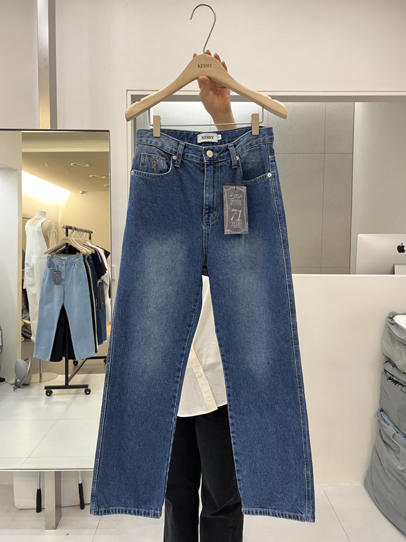 KERRY韓國直郵女士新款熱賣真品25春夏職業推薦時尚休閑牛仔褲KERRY牛仔褲圖色2