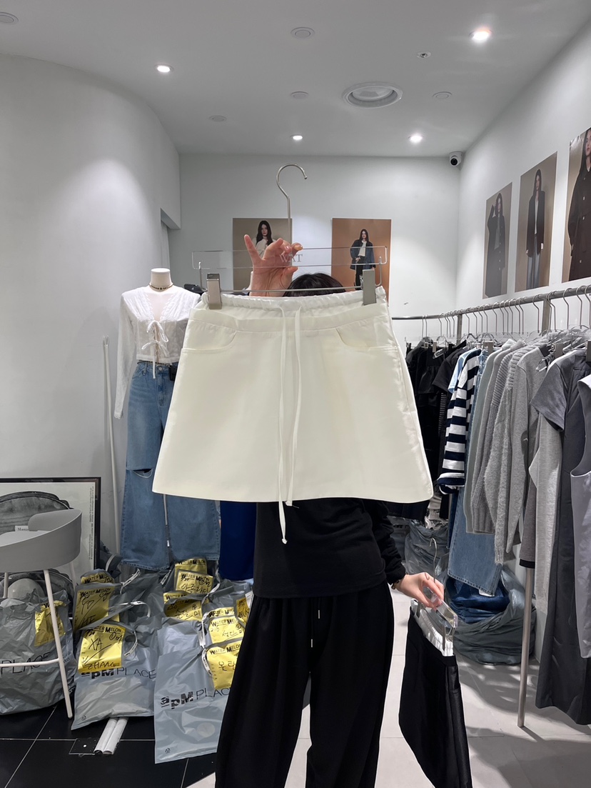 WATERMELON韓國代購女裝新款25春夏人氣時尚推薦真品休閑短裙STATEMENT短裙圖色1