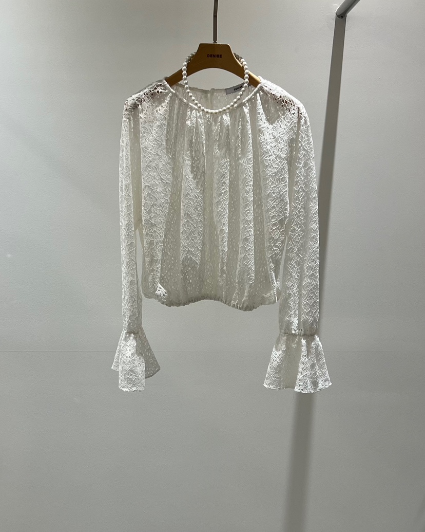 DENISE東大門實拍女士新品推薦時尚熱賣休閑襯衫蕾絲衫蕾絲DENISE襯衫/蕾絲衫圖色1