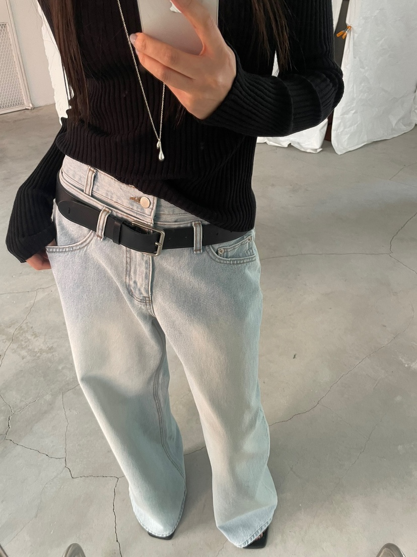 ACME韓國代購女裝新款25春夏人氣真品時尚職業休閑熱賣牛仔褲ACME牛仔褲