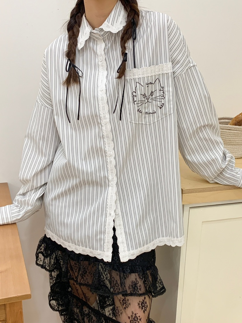 MORE THAN-P東大門實拍女士新款推薦25春夏熱賣襯衫蕾絲衫MORE THAN襯衫/蕾絲衫