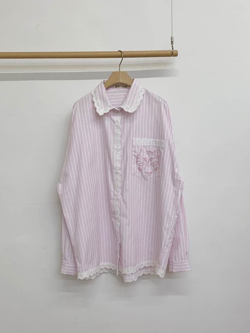 MORE THAN-P東大門實拍女士新款推薦25春夏熱賣襯衫蕾絲衫MORE THAN襯衫/蕾絲衫