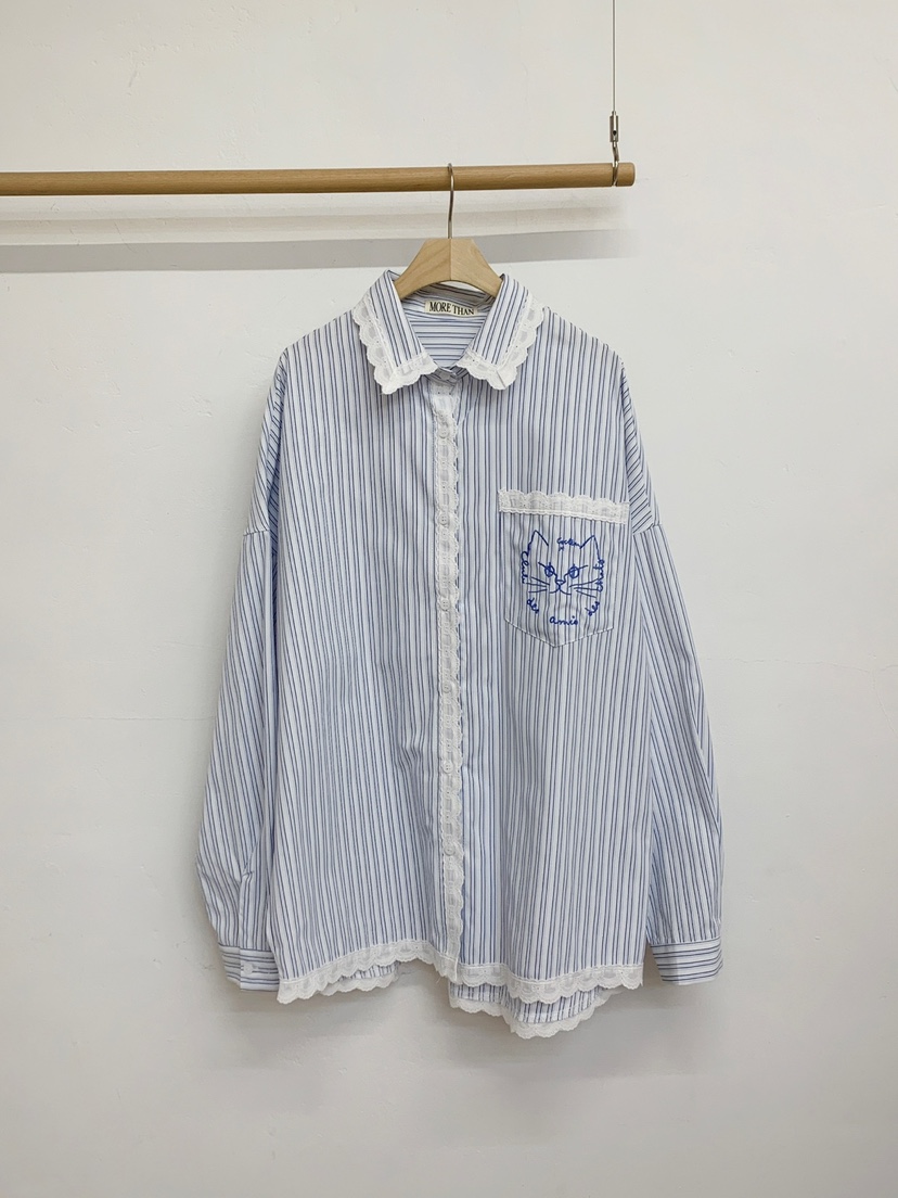 MORE THAN-P東大門實拍女士新款推薦25春夏熱賣襯衫蕾絲衫MORE THAN襯衫/蕾絲衫圖色2