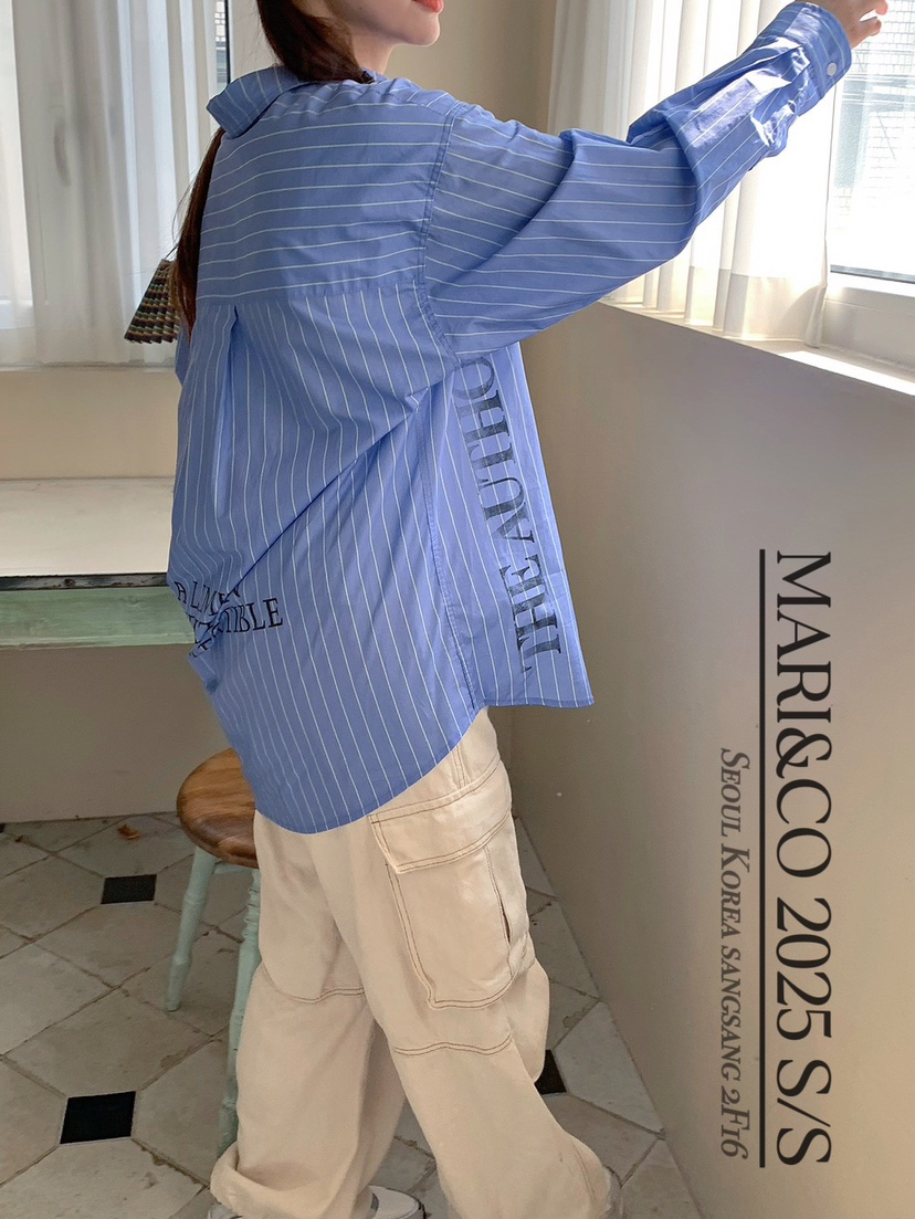MARI CO韓國代購女裝新款人氣時尚真品熱賣25春夏襯衫蕾絲衫ARANCIA襯衫/蕾絲衫