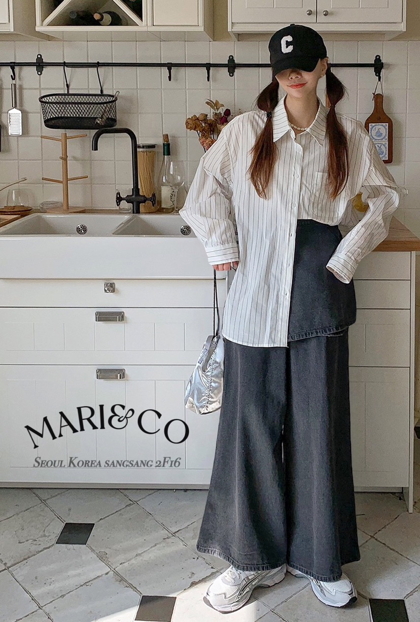 MARI CO韓國代購女裝新款人氣時尚真品熱賣25春夏襯衫蕾絲衫ARANCIA襯衫/蕾絲衫