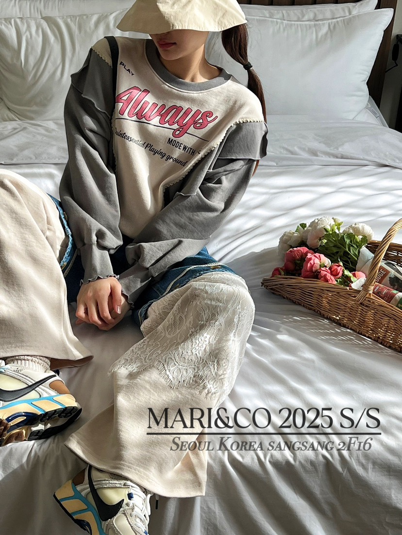 MARI CO韓國代購女士新款職業時尚25春夏推薦人氣休閑衛衣ARANCIA衛衣