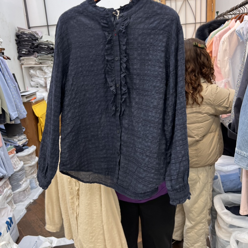 DELI JENNY東大門代購女裝新品職業真品推薦休閑襯衫蕾絲衫THERE襯衫/蕾絲衫圖色2