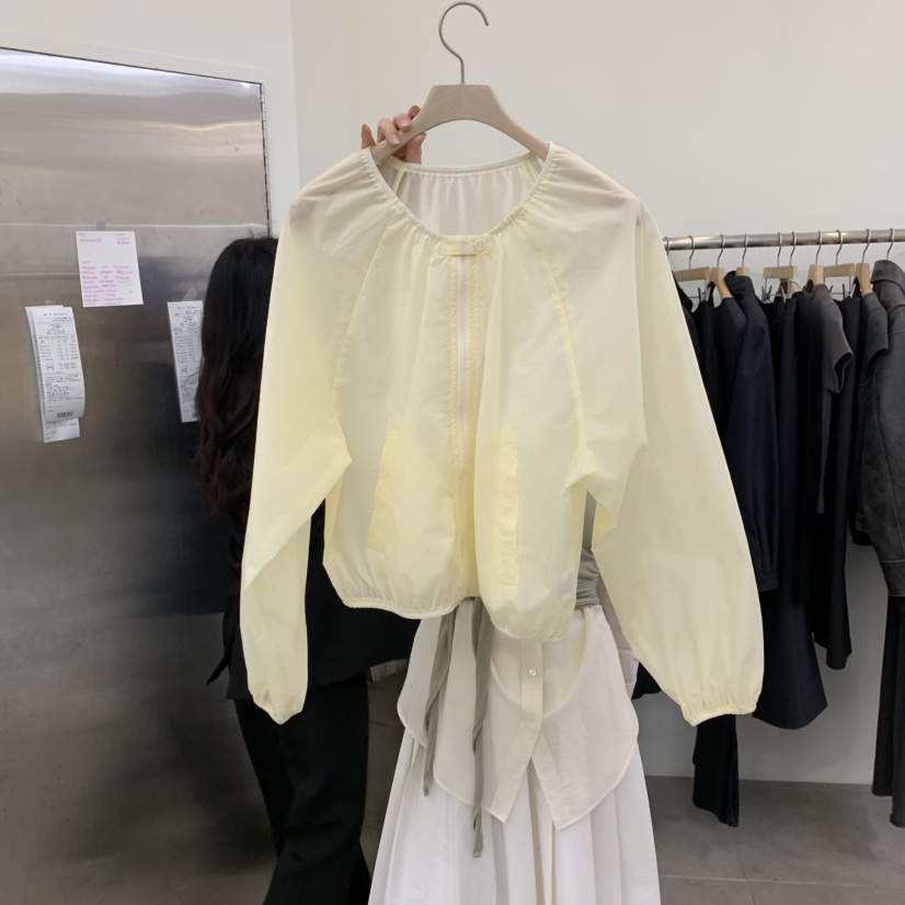 MOIBLE韓國代購女士新款推薦時尚休閑25春夏真品人氣夾克褶皺MOIBLE夾克圖色2