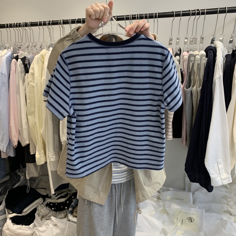 RIVEROOM東大門實拍女裝新品時尚推薦熱賣職業人氣休閑25春夏T恤RIVEROOMT恤