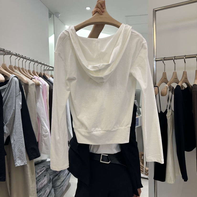 RENDER韓國直郵女士新品熱賣職業25春夏推薦人氣長袖T恤連帽RENDER長袖T恤