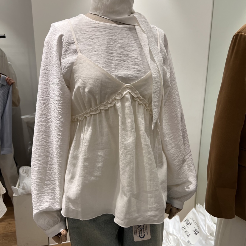 VERVEINE東大門代購女裝新品熱賣職業吊帶背心不含內搭荷葉邊VERVEINE吊帶/背心圖色3