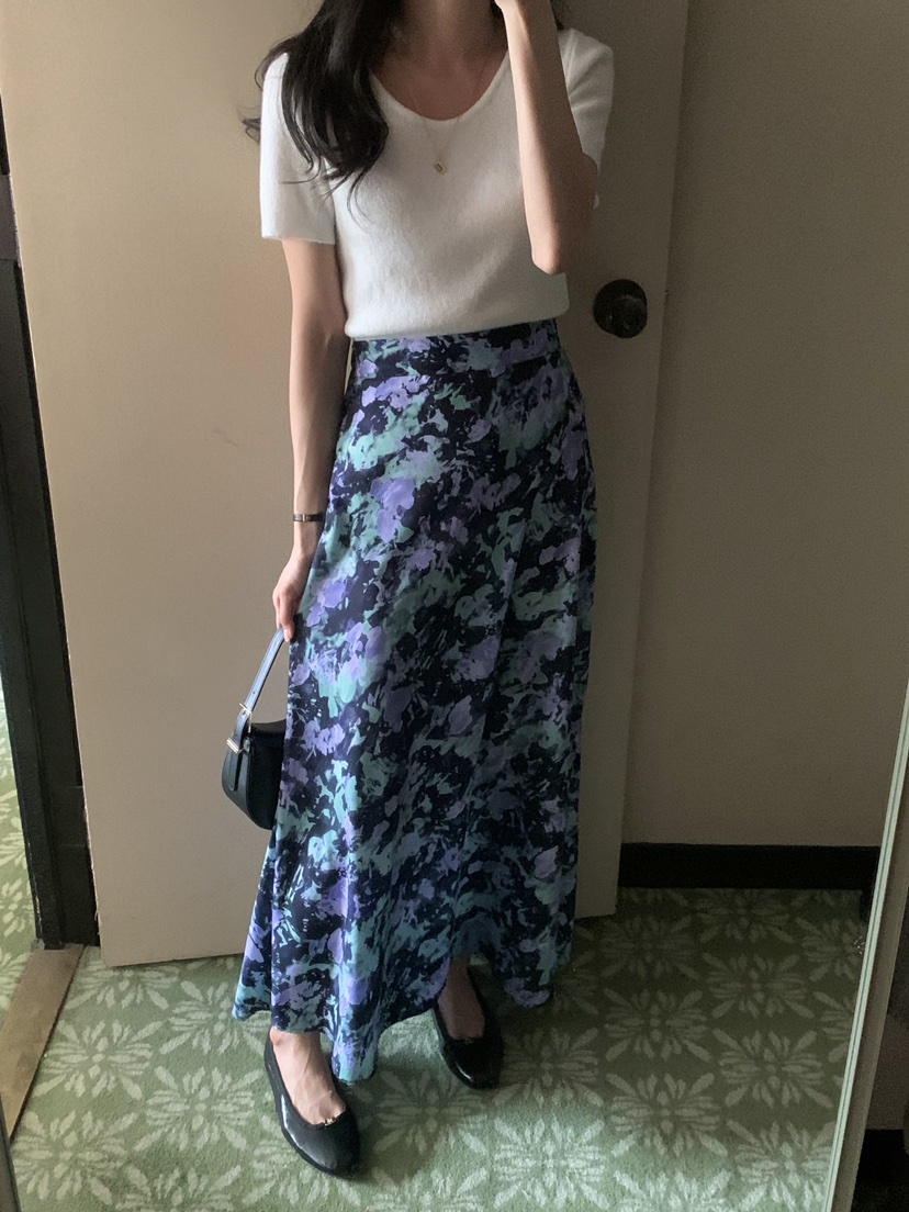 FRILL-T韓國直郵㊣女裝新款熱賣推薦25春夏人氣職業休閑長裙FRILL-T長裙