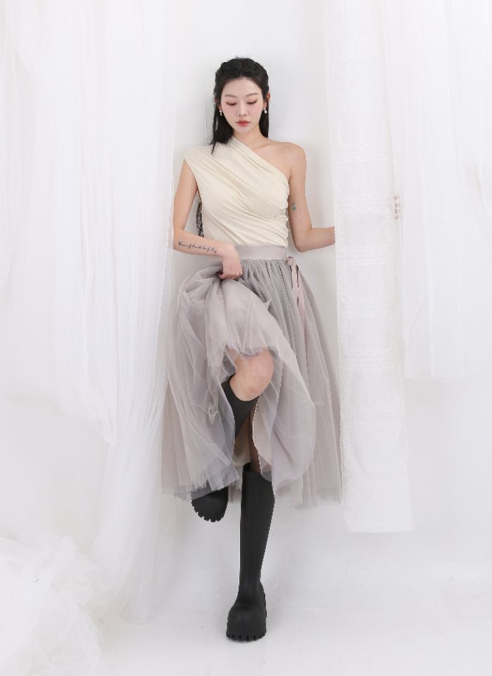 CHARLES THE SECOND直郵韓國代購㊣女裝新品25春夏時尚長裙CHARLES THE SECOND/CHEAP-CHIC長裙
