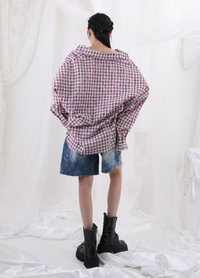 CHARLES THE SECOND韓國㊣直郵東大門代購女裝新品時尚襯衫蕾絲衫CHARLES THE SECOND/CHEAP-CHIC襯衫/蕾絲衫