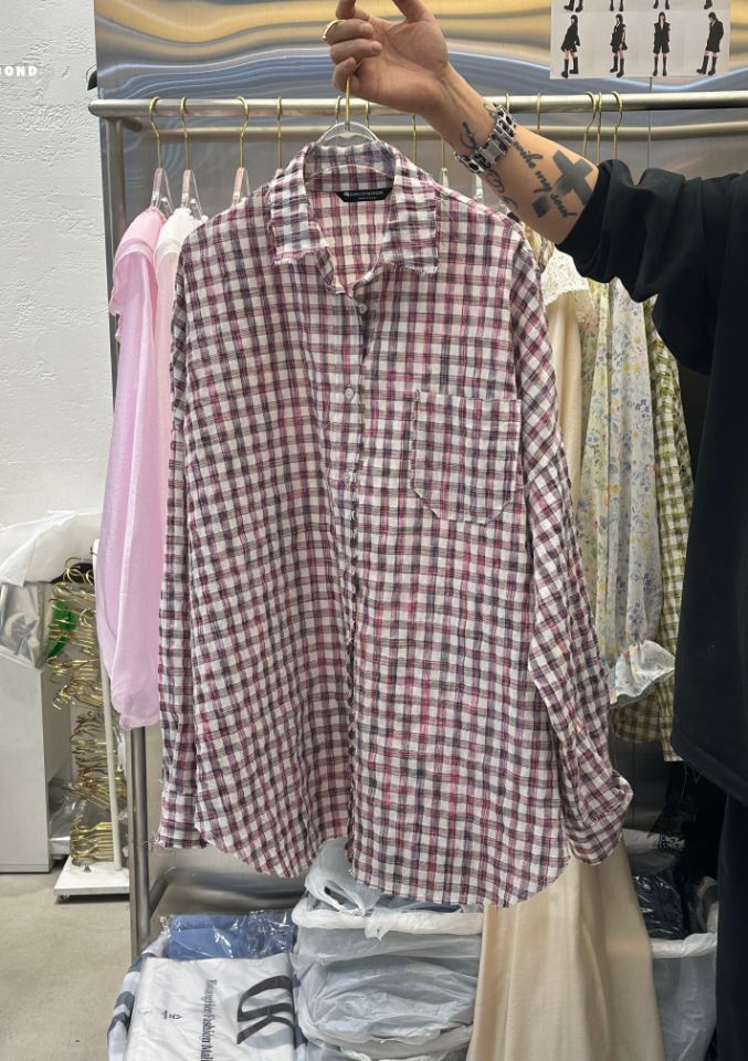 CHARLES THE SECOND韓國㊣直郵東大門代購女裝新品時尚襯衫蕾絲衫CHARLES THE SECOND/CHEAP-CHIC襯衫/蕾絲衫圖色2