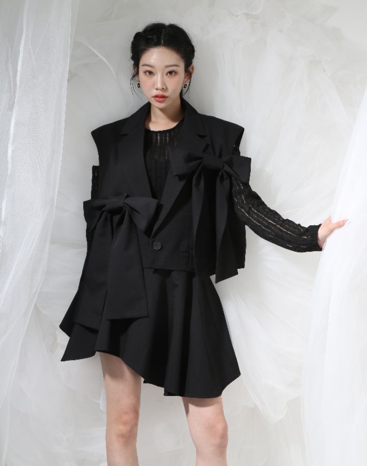 CHARLES THE SECOND直郵韓國代購㊣女裝新品熱賣時尚馬甲CHARLES THE SECOND/CHEAP-CHIC馬甲