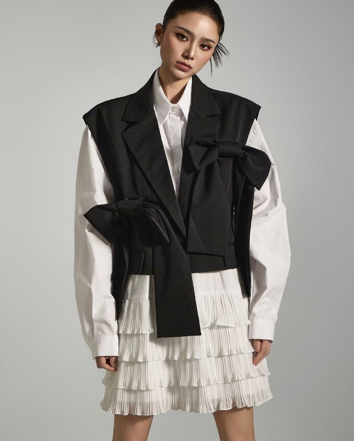 CHARLES THE SECOND直郵韓國代購㊣女裝新品熱賣時尚馬甲CHARLES THE SECOND/CHEAP-CHIC馬甲