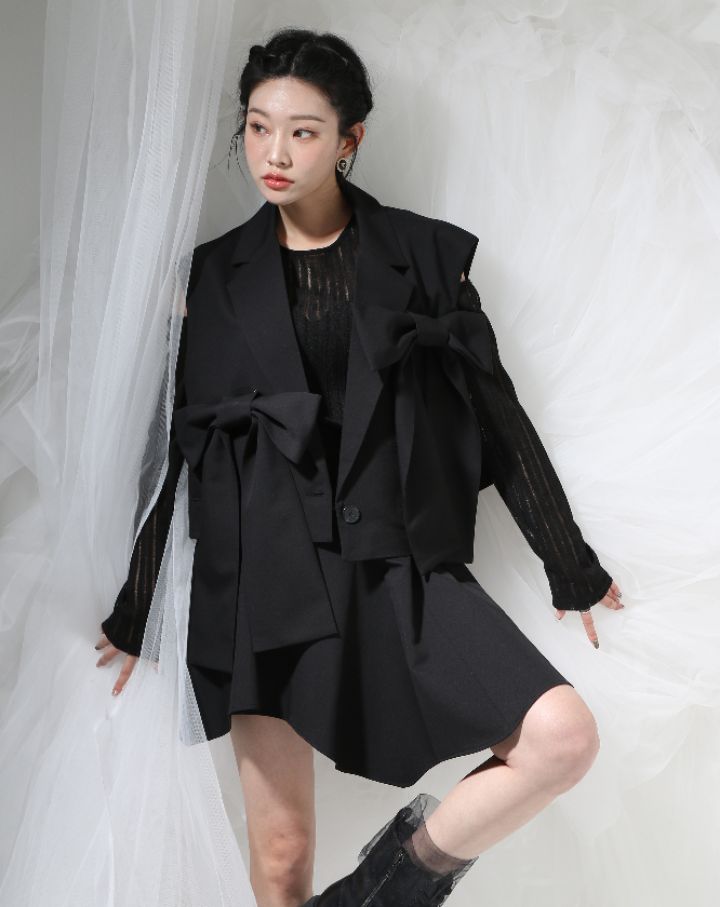 CHARLES THE SECOND直郵韓國代購㊣女裝新品熱賣時尚馬甲CHARLES THE SECOND/CHEAP-CHIC馬甲