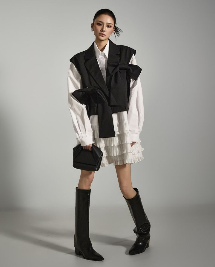 CHARLES THE SECOND直郵韓國代購㊣女裝新品熱賣時尚馬甲CHARLES THE SECOND/CHEAP-CHIC馬甲