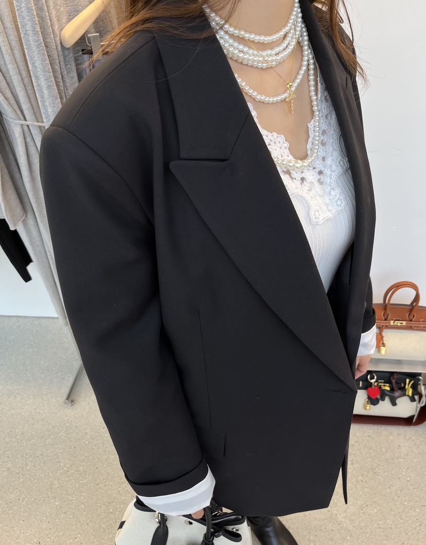 JUJU韓國直郵㊣女裝新品職業推薦熱賣人氣時尚休閑夾克含腰繩JUJU夾克