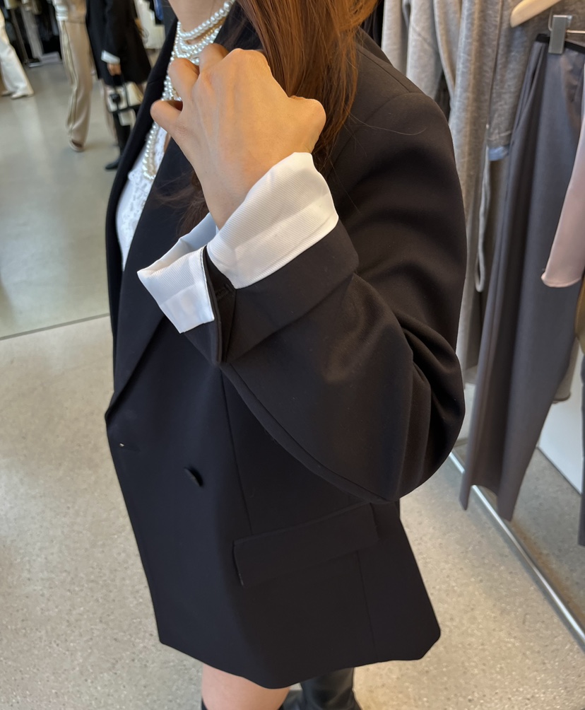 JUJU韓國直郵㊣女裝新品職業推薦熱賣人氣時尚休閑夾克含腰繩JUJU夾克