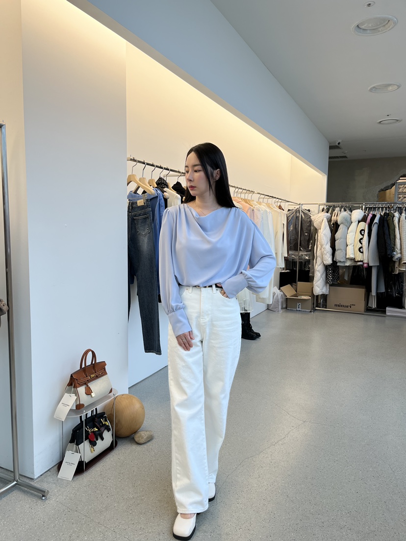 JUJU韓國直郵㊣東大門實拍女裝新款休閑時尚熱賣襯衫蕾絲衫JUJU襯衫/蕾絲衫