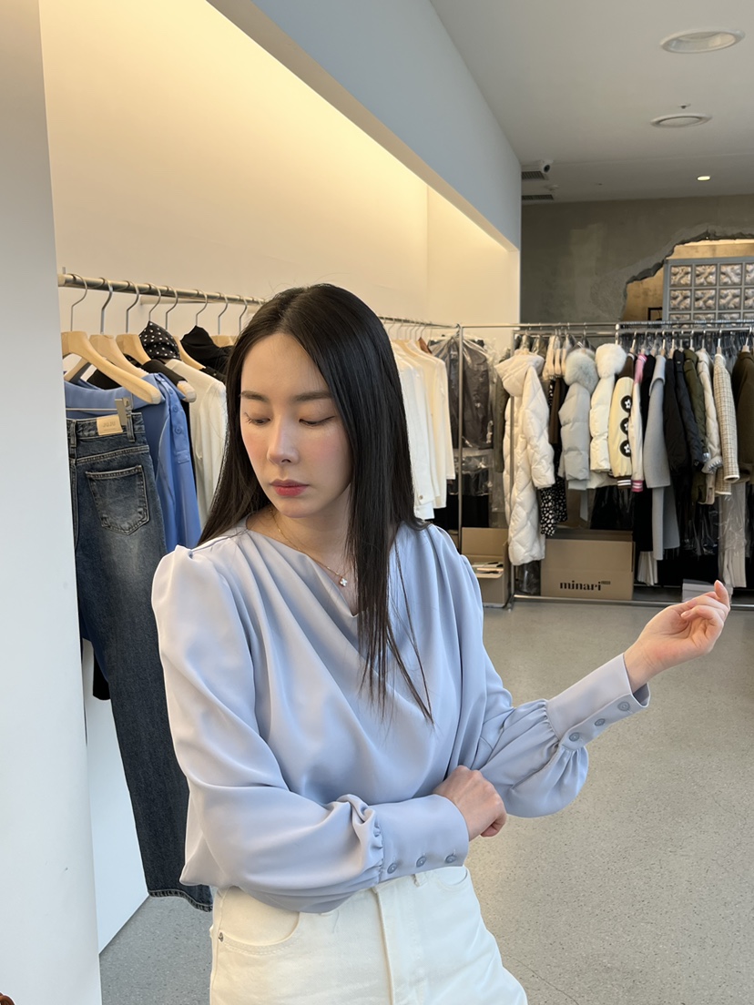 JUJU韓國直郵㊣東大門實拍女裝新款休閑時尚熱賣襯衫蕾絲衫JUJU襯衫/蕾絲衫