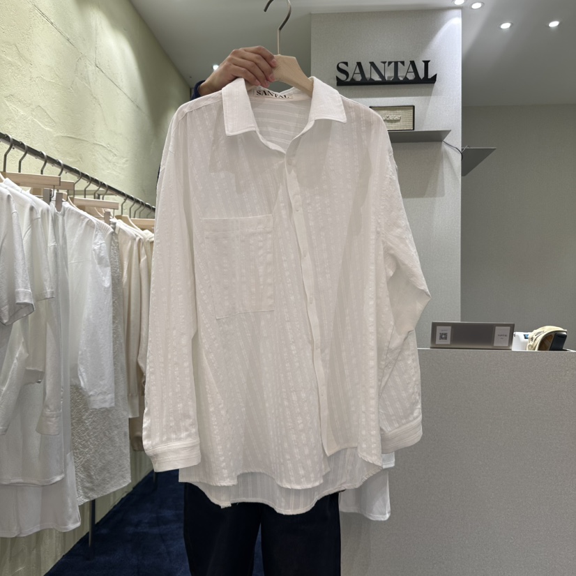 SANTAL直郵韓國代購㊣女裝新款時尚休閑熱賣人氣襯衫蕾絲衫SANTAL襯衫/蕾絲衫