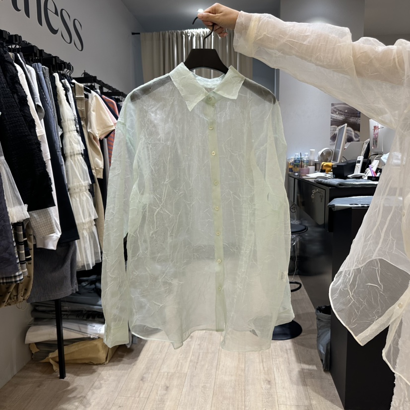 SOFTNESS韓國㊣直郵東大門代購女裝新款熱賣休閑襯衫蕾絲衫Softness/Cosmic襯衫/蕾絲衫圖色2