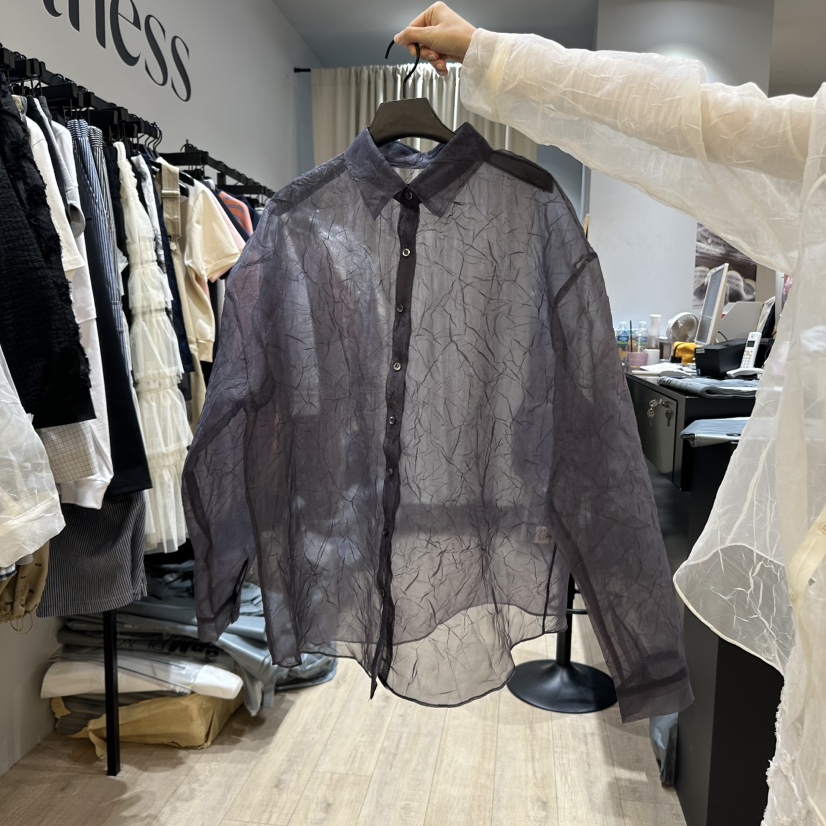 SOFTNESS韓國㊣直郵東大門代購女裝新款熱賣休閑襯衫蕾絲衫Softness/Cosmic襯衫/蕾絲衫圖色3