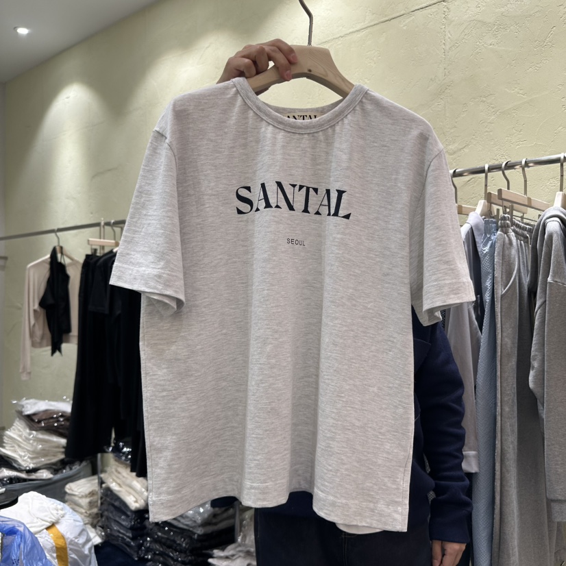 SANTAL韓國直郵㊣女裝新款推薦熱賣休閑時尚25春夏人氣職業T恤SANTALT恤圖色1