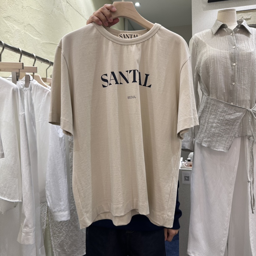 SANTAL韓國直郵㊣女裝新款推薦熱賣休閑時尚25春夏人氣職業T恤SANTALT恤圖色4