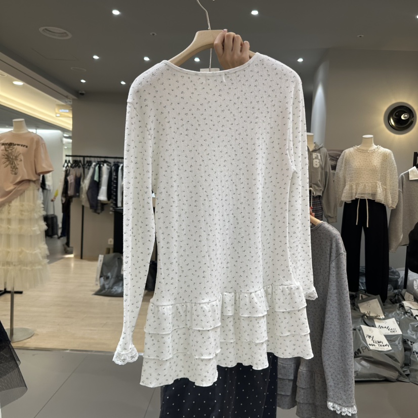 MINI UNNI直郵韓國代購㊣女裝新品推薦職業熱賣休閑長袖T恤MINI UNNI長袖T恤