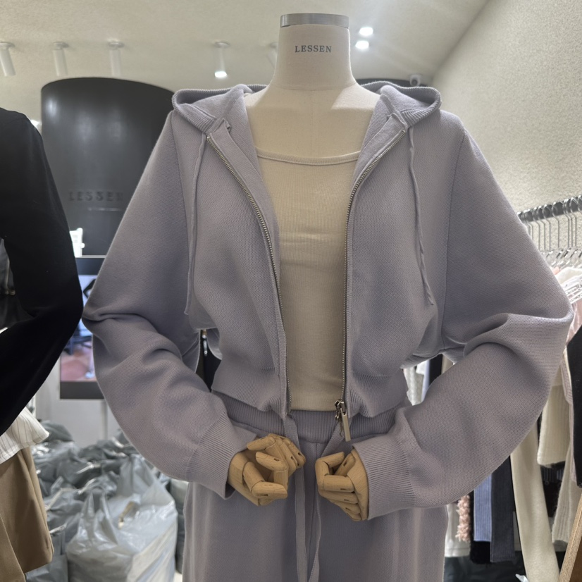LESSEN韓國直郵㊣東大門實拍女裝新款人氣25春夏推薦夾克兜帽LESSEN夾克圖色2