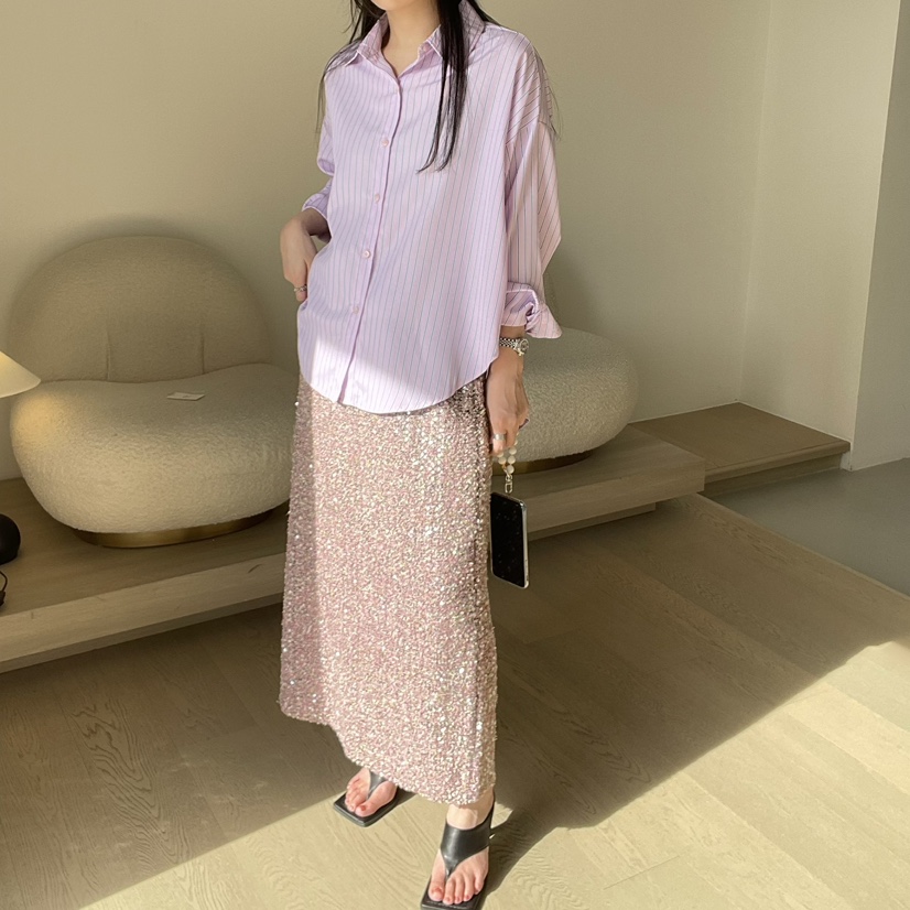 ALLVIBE韓國直郵㊣女裝新款職業25春夏時尚人氣熱賣推薦長裙ALLVIBE長裙