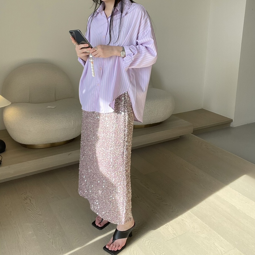 ALLVIBE韓國直郵㊣女裝新款職業25春夏時尚人氣熱賣推薦長裙ALLVIBE長裙